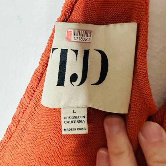 The Jetset Diaries Flowers on the Wall Rustic Orange Wrap Tie Dress Size Large - Picture 6 of 11